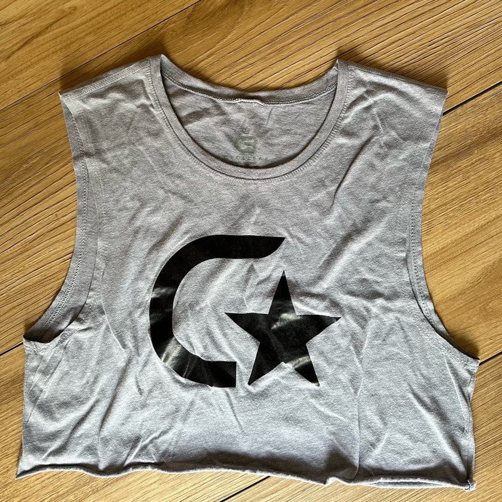 Cyclebar gray Cyclestar crop tank